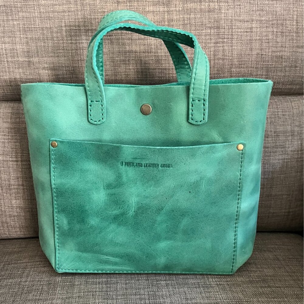 Portland Leather mini crossbody in SURF 